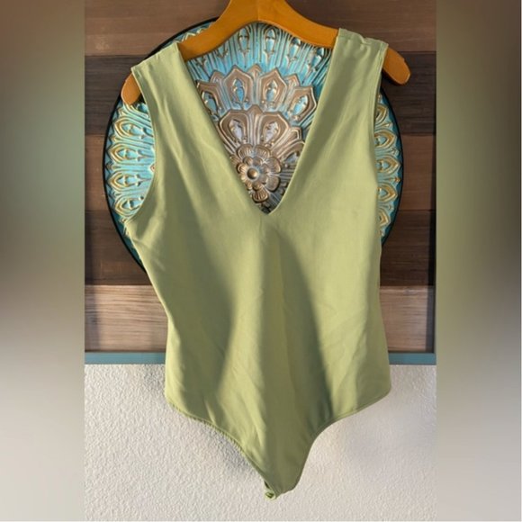 NWT Free People | Keep It Sleek Bodysuit in Oasis Green Size XL - Picture 2 of 7